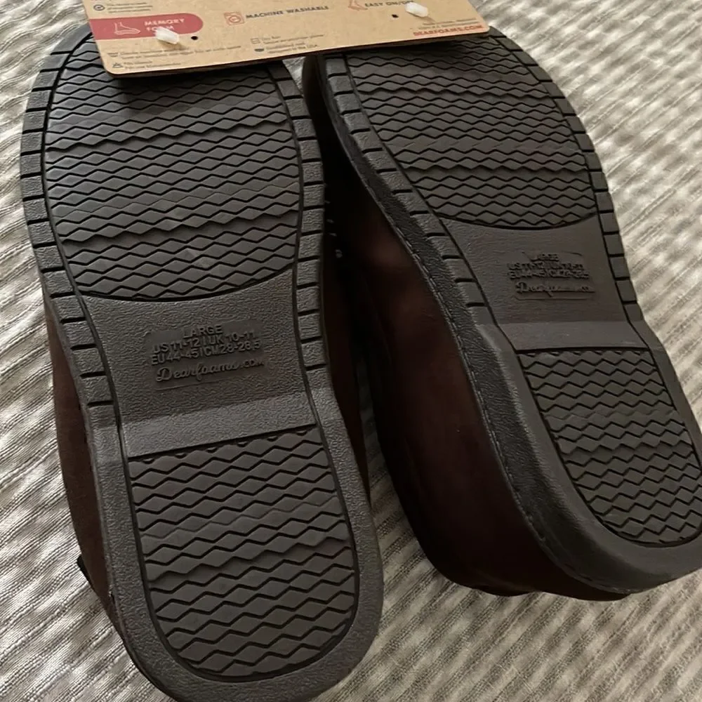 Dearfoams Microsuede Berber Lined Moccasin